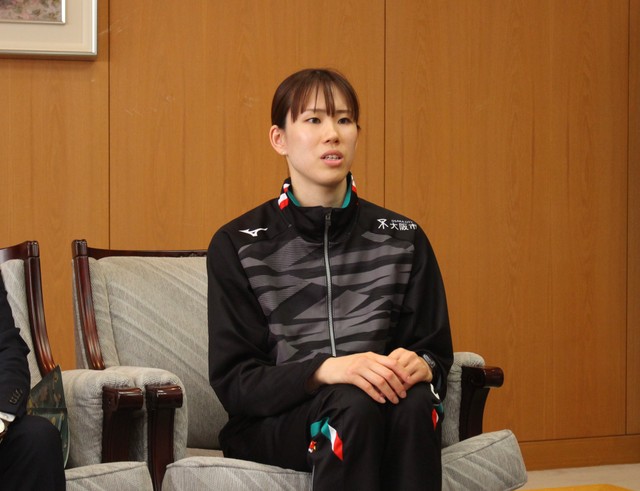 支援に感謝を述べる林琴奈副主将