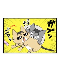 【漫画】『自称ボス猫VS最強猫！結果は…！？』3（まんぼう！さん提供）