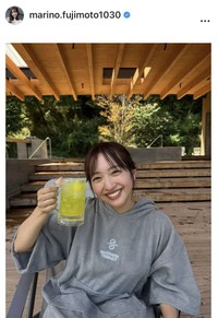 藤本万梨乃アナのインスタグラム＠marino.fujimoto1030より