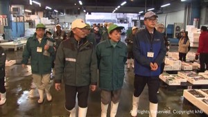 郡仙台市長が水産物の入荷状況を確認　年末年始の繁忙期を前に　仙台市中央卸売市場