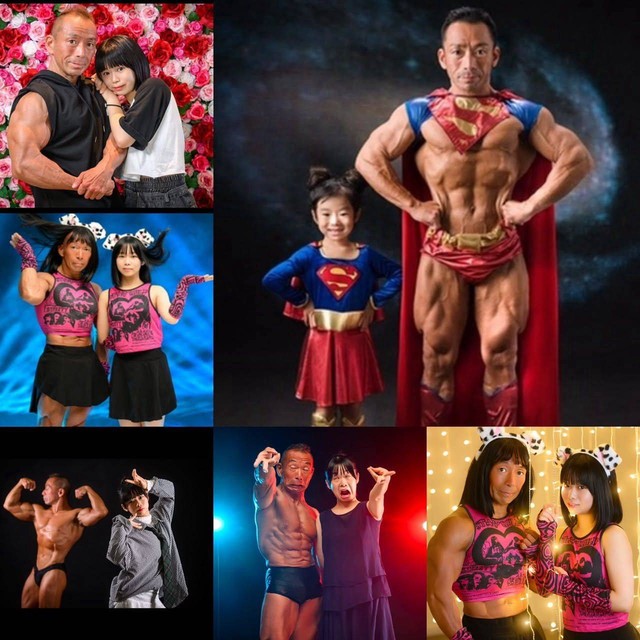 コスプレやおちゃめな表情も。親子で重ねてきた撮影の思い出（赤澤範昭さん提供）