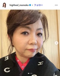 シャネルをリメイクした半襟　ハイヒール・モモコのインスタグラム@highheel_momokoより