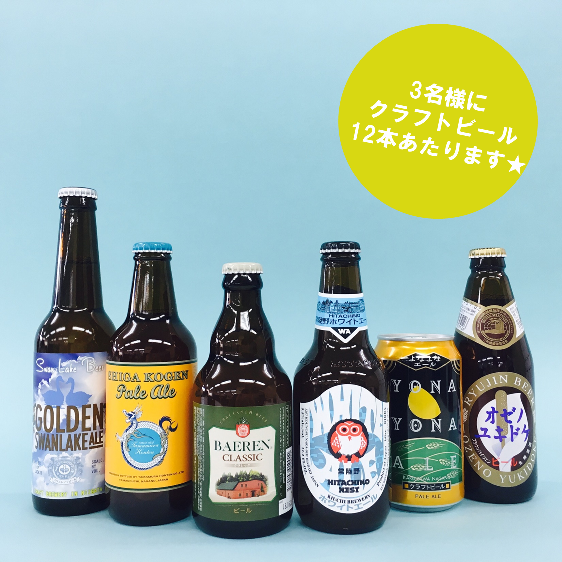 プレゼントキャンペーン☆　クラフトビール12本セット当たります！