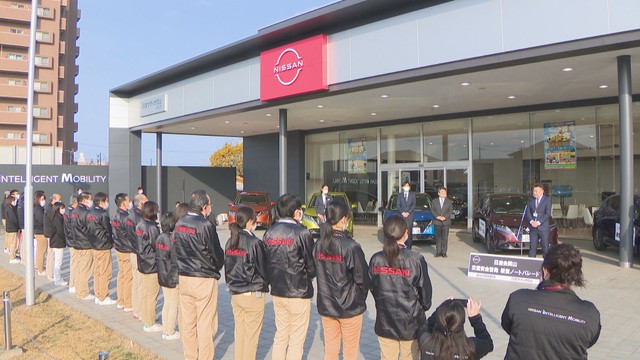 先進技術の新型車で「交通安全啓発パレード」　岡山日産自動車・日産サティオ岡山が実施