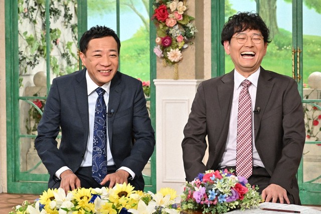 4日放送の「徹子の部屋」に出演するナイツ・塙宣之（左）と土屋伸之＝テレビ朝日提供