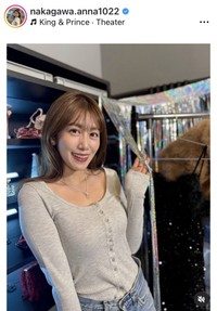 中川安奈アナウンサーのインスタグラム＠nakagawa.anna1022より