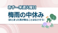 【天気予報】10日は岡山・香川ともに晴れの予想　16日まで梅雨の中休みに