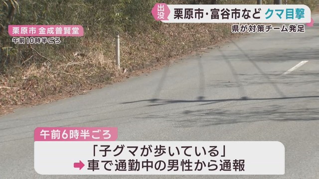 宮城県でクマの目撃が相次ぐ　栗原市・富谷市・村田町