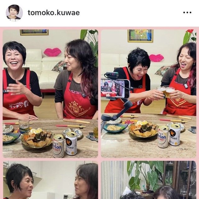桑江知子インスタグラム＠tomoko.kuwaeより