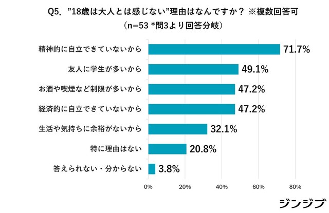 18歳は大人とは感じない理由（提供画像）