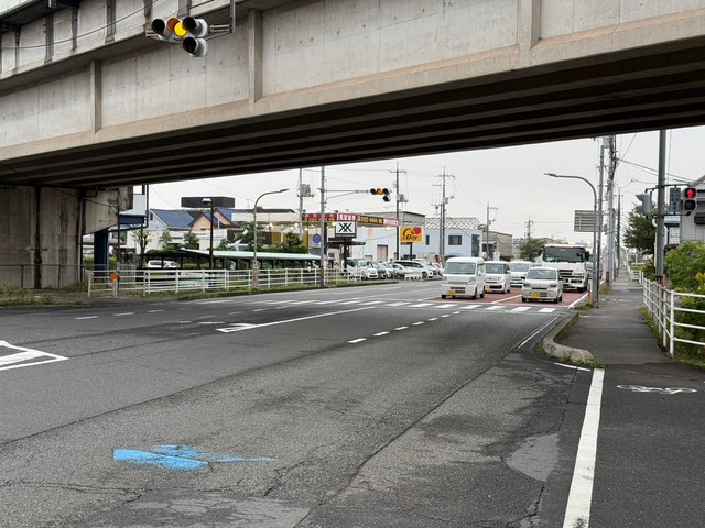 事故の現場（岡山市南区植松）