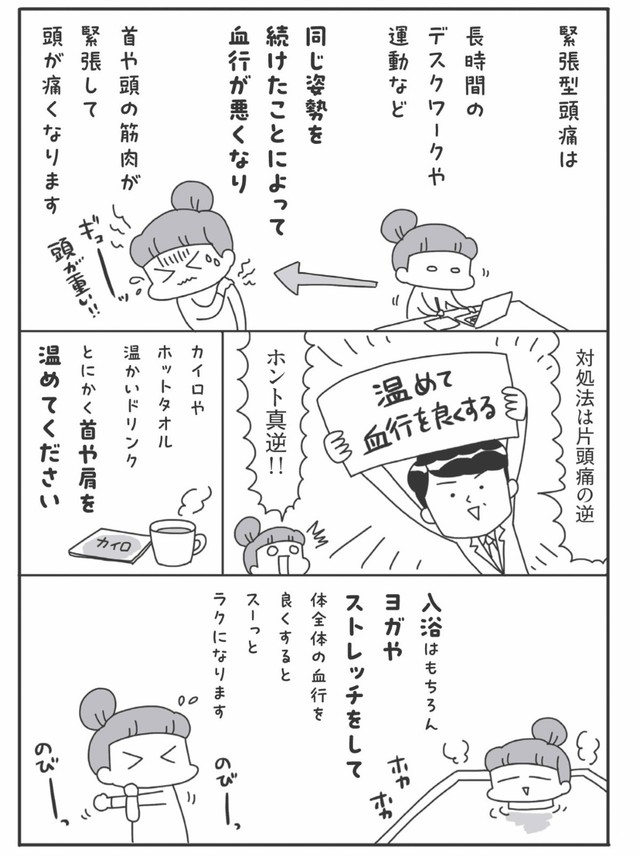 【漫画】『梅雨真っ盛り〜〜〜低気圧による頭痛で辛い皆様に届け〜！とりあえず片頭痛ならアイス食べましょ〜！』6　© JunSato／NaomiAbe