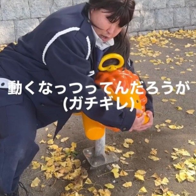 日本一の警備員を目指す110kg女子。仕事に対しては真剣です（「部下が110kg女子」さん提供、Instagramよりキャプチャ撮影）