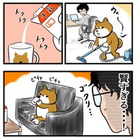 掃除洗濯をこなし、牛乳を自分で注いで飲む（夢窓かずみさん提供）