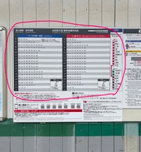 各駅の時刻表／叡山電車　公式Xより