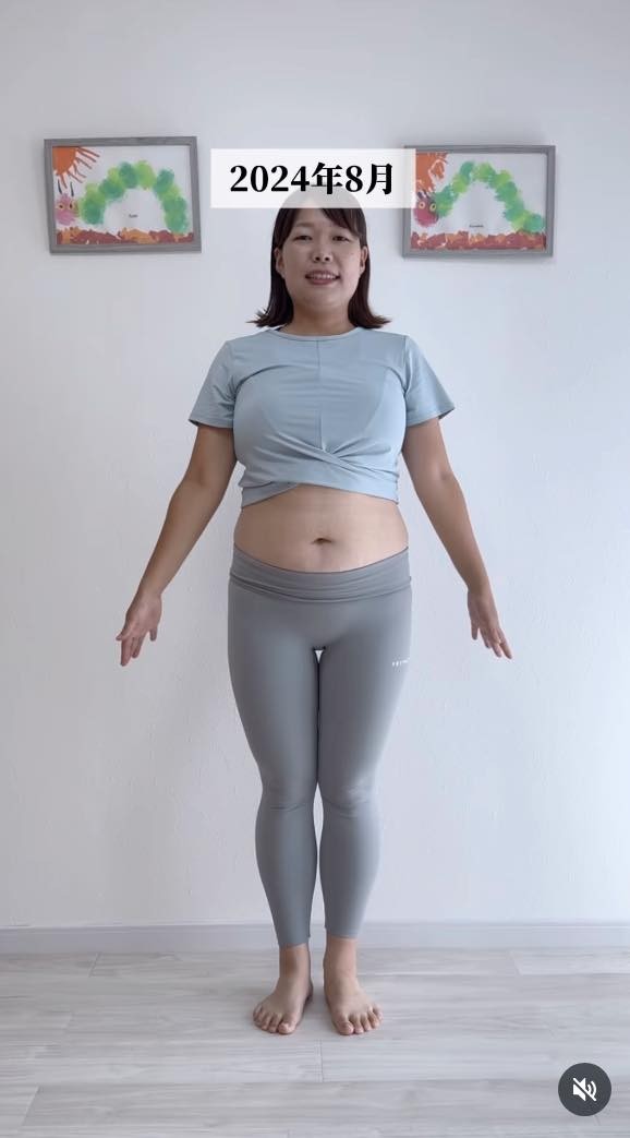 ダイエット開始から2カ月後のなーみんさん／なーみんさん（@nahmin.diet）提供