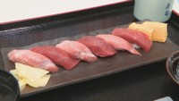 秀寿司の「大間鮪にぎり」　　岡山髙島屋で「青森県の物産と観光展」3月20日まで