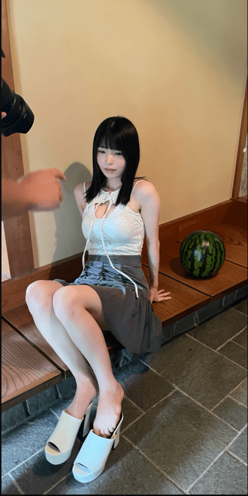 「FLASH」（26年9月29日発売号）に登場したぱぷりこのオフショット　本人のX（@papri_corn）より