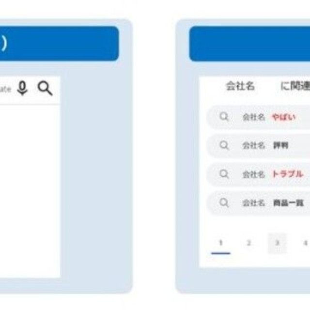 サービスの利用を考え、会社に問い合わせを行うかどうか判断している場面で検索エンジンに表示されたネガティブワード（提供画像）