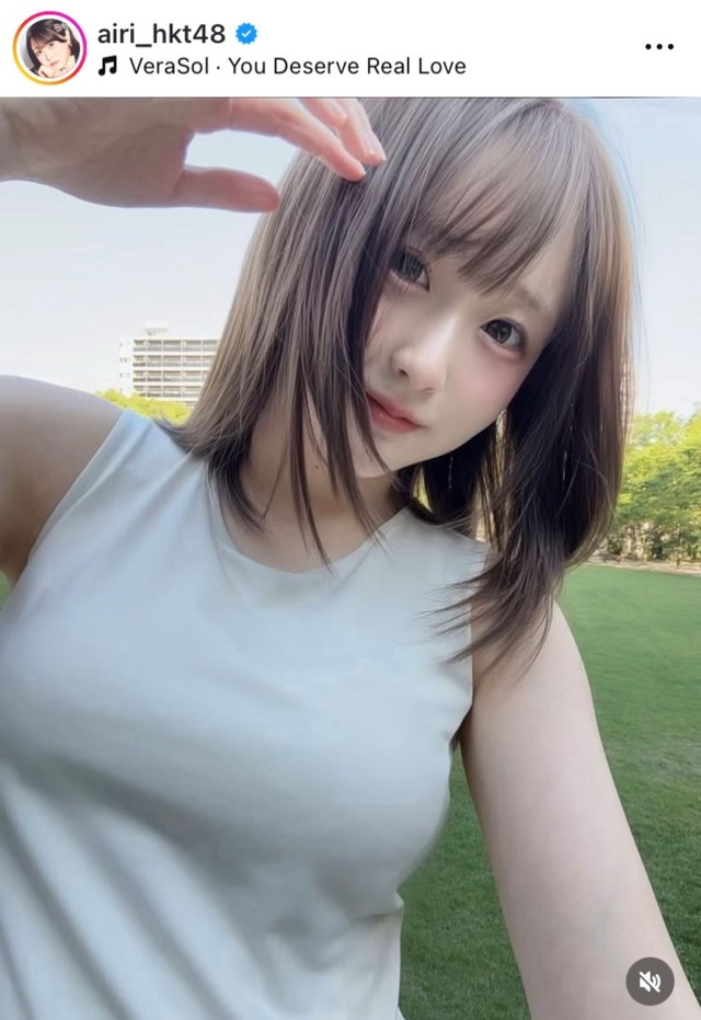 市村愛里インスタグラム(@airi_hkt48)より