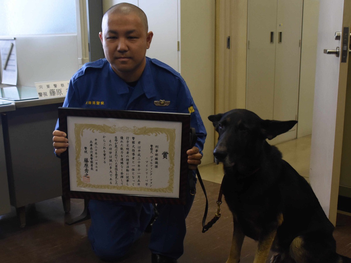 お手柄警察犬 表彰 行方不明者発見 今年４人目 Sippo シッポ