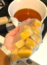 ひと口大に切ったバウムクーヘンでした！（画像提供：関口かんこさん）