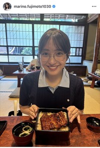 藤本万梨乃アナのインスタグラム＠marino.fujimoto1030より