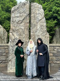 マグコナガル副校長、ダンブルドア校長、スネイプ先生の〝家族写真〟。