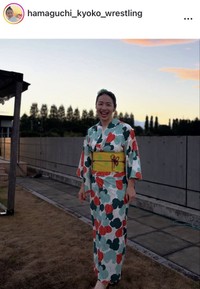 浜口京子のインスタグラム＠hamaguchi_kyoko_wrestlingより