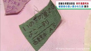 旧優生保護法めぐる裁判　仙台高裁判決を前に全国から寄せられたメッセージ