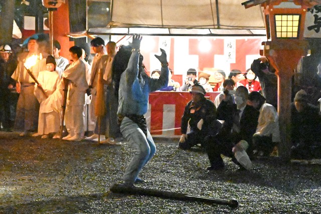 【追儺式】世の中の悲しみを表す青鬼（２０２５年２月１日撮影）