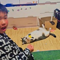 しっかりと手でボールをつかむたいちょうくん（画像提供：井上 えりさん）