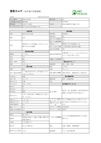 「オンライン迷子猫捜しサポート」で作成される捜索カルテのイメージ（提供＝ペットレスキュー）