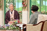 5日放送の「徹子の部屋」に出演する桂米團治（左）と司会の黒柳徹子＝テレビ朝日提供