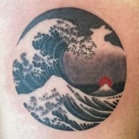 日本滞在の思い出を刻んだ、葛飾北斎『神奈川沖浪裏』のタトゥー／Julian Biazziさん（@julianbiazzi）提供