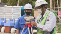 多度津高校・土木科の1年生約30人が建設現場を体験