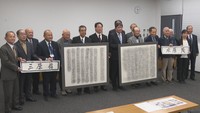 プロ野球界のレジェンド　水原茂さん・三原脩さんの功績記した拓本が母校に　香川