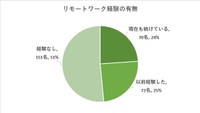 リモートワークの経験について（提供画像）