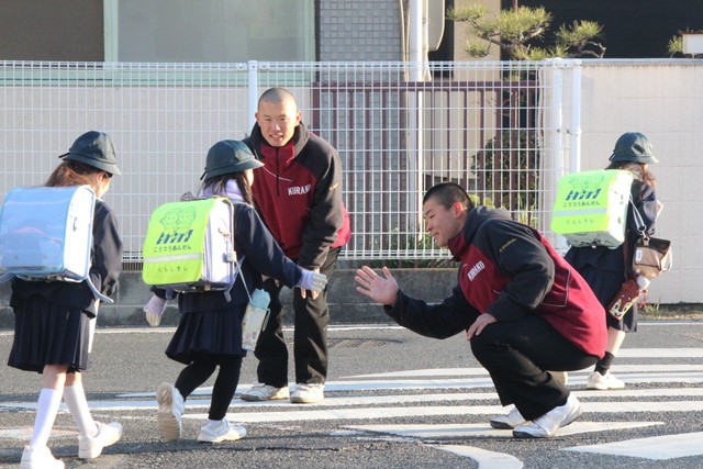 毎朝の見守り活動など評価　倉敷工業高校硬式野球部が「岡山県わかば賞」を受賞