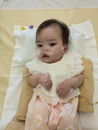 お母さんが昔、使っていたスタイをつけての1枚