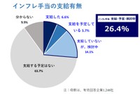 インフレ手当の支給有無（提供画像）