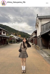 福山千奈アナのインスタグラム(@china_fukuyama_ftb)より
