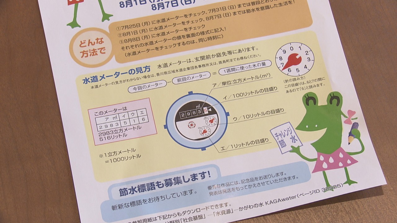 水道メーターを自分でチェックし節水を実感 第2次取水制限中の香川県で 節水チャレンジ 開始 Ksbニュース Ksb瀬戸内海放送