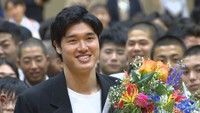 母校・尽誠学園高校で講演した渡邊雄太選手