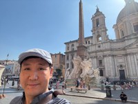 ローマ便に乗務した時の現地ステイ中に撮影。忙しくも充実した日々を過ごしています（画像提供：空飛ぶおりょうさん）