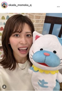 岡田桃佳アナウンサーのインスタグラム＠okada_momoka_qより