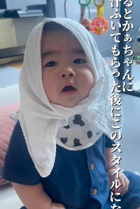 汗をかいたときは、このスタイル（提供：＠oirakeikunさん）
