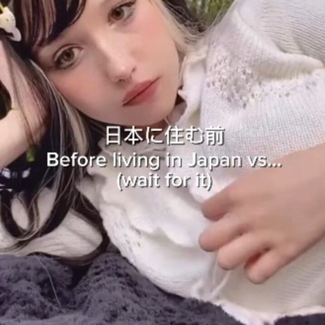 〈Before〉日本に住む前のアメリアさん。アイラインや長いまつ毛で目尻を引き上げ、目を横長に見せるメイクをしていた／アメリアさん（@am333li444）提供