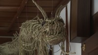 新型コロナの終息願うしめ縄の「竜」　岡山市・藤田神社に奉納