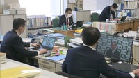 県政の発展に努めようと職員を鼓舞